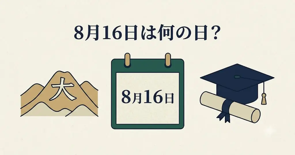 記事・8月16日は何の日？記念日・出来事・誕生日などを紹介のアイキャッチ