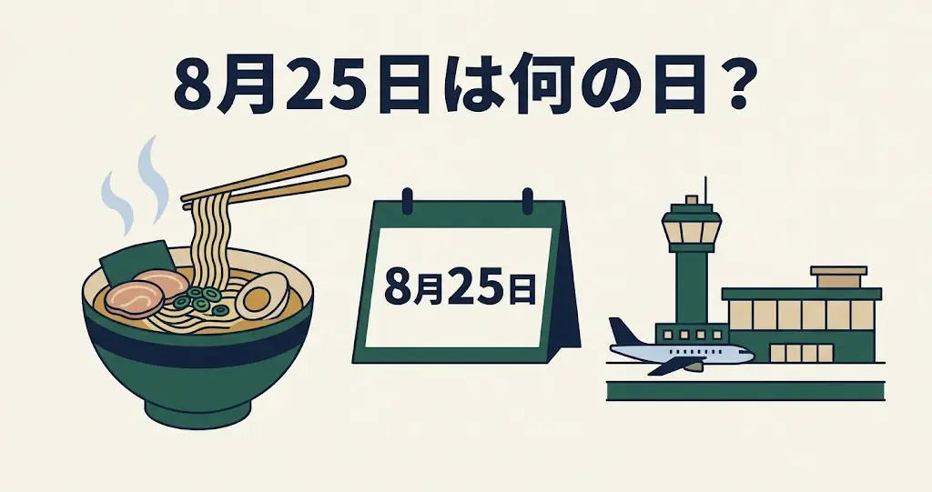 8月25日は何の日？記念日・出来事・誕生日などを紹介のアイキャッチ
