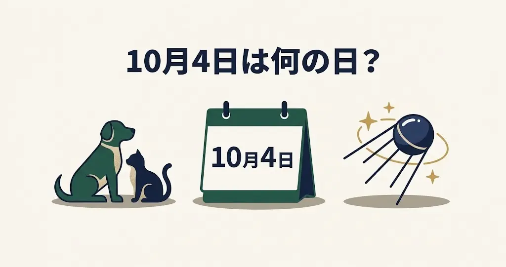 記事・10月4日は何の日？記念日・出来事・誕生日などを紹介のアイキャッチ