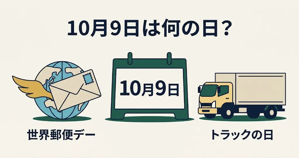 記事・10月9日は何の日？記念日・出来事・誕生日などを紹介のアイキャッチ