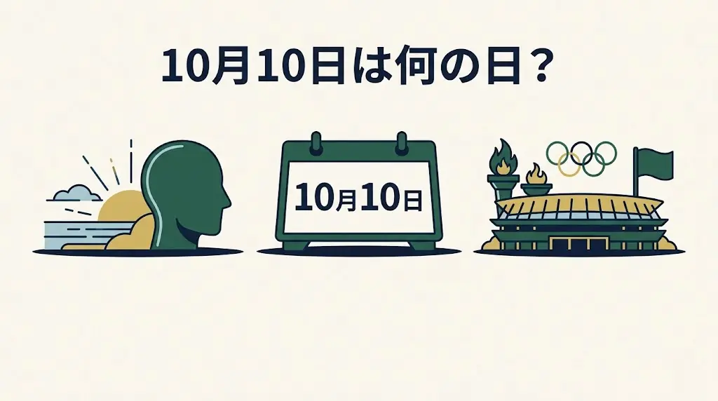 記事・10月10日は何の日？記念日・出来事・誕生日などを紹介のアイキャッチ