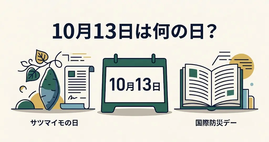 記事・10月13日は何の日？記念日・出来事・誕生日などを紹介のアイキャッチ