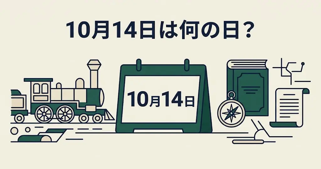記事・10月14日は何の日？記念日・出来事・誕生日などを紹介のアイキャッチ