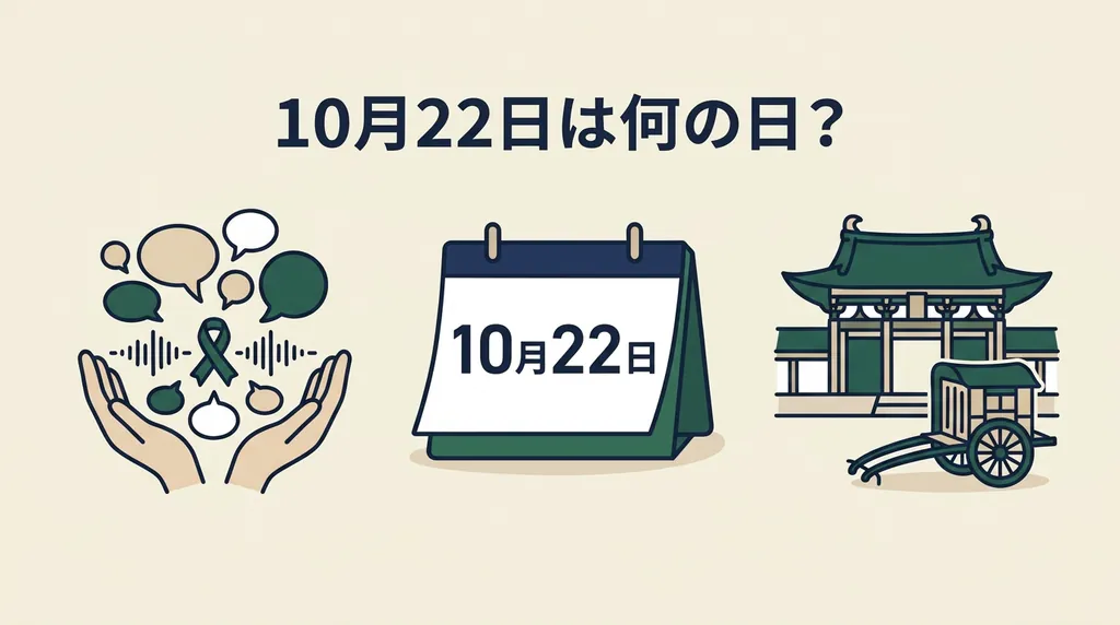 記事・10月22日は何の日？記念日・出来事・誕生日などを紹介のアイキャッチ